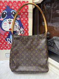 Louis Vuitton Looping Monogram Brown Canvas Shoulder Bag Medium