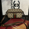 Gucci Gucci Supreme Beige Brown Double Layer Crossbody Waist Bag