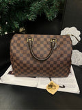 Louis Vuitton Speedy 30 Damier Ebene Brown Handbag Crossbody Bag
