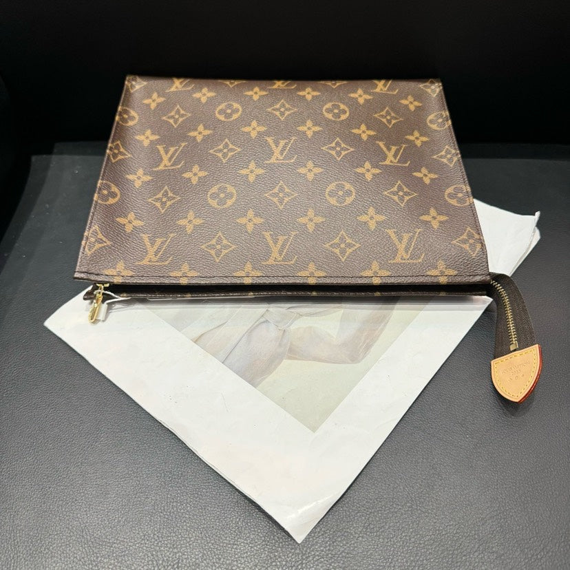 Louis Vuitton Monogram Brown Clutch Bag