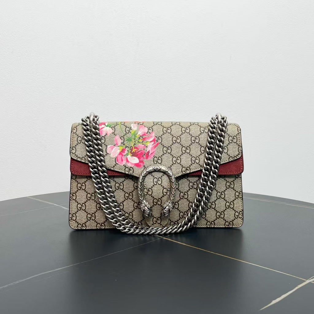 Gucci Dionysus Floral Beige Canvas Shoulder Bag
