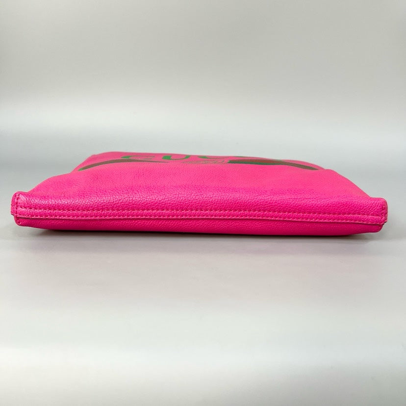 Gucci Pink Logo Clutch Bag
