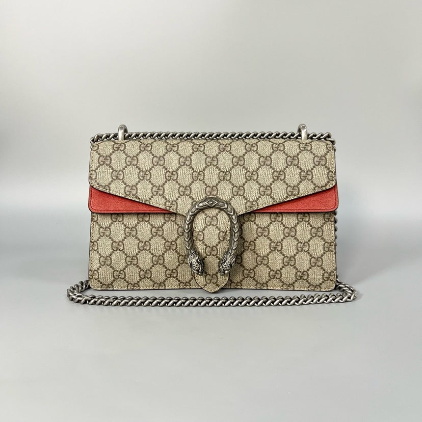 Gucci Dionysus Medium Beige and Red Shoulder Bag