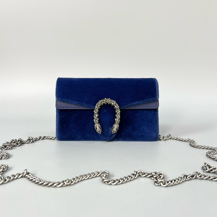 Gucci Dioronysus Mini VeLouis Vuittonet Crossbody Blue
