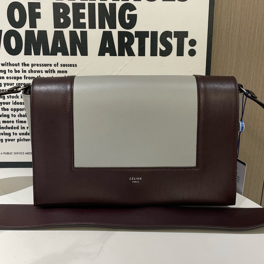 Celineline Frame Bag Brown and Gray Shoulder Bag
