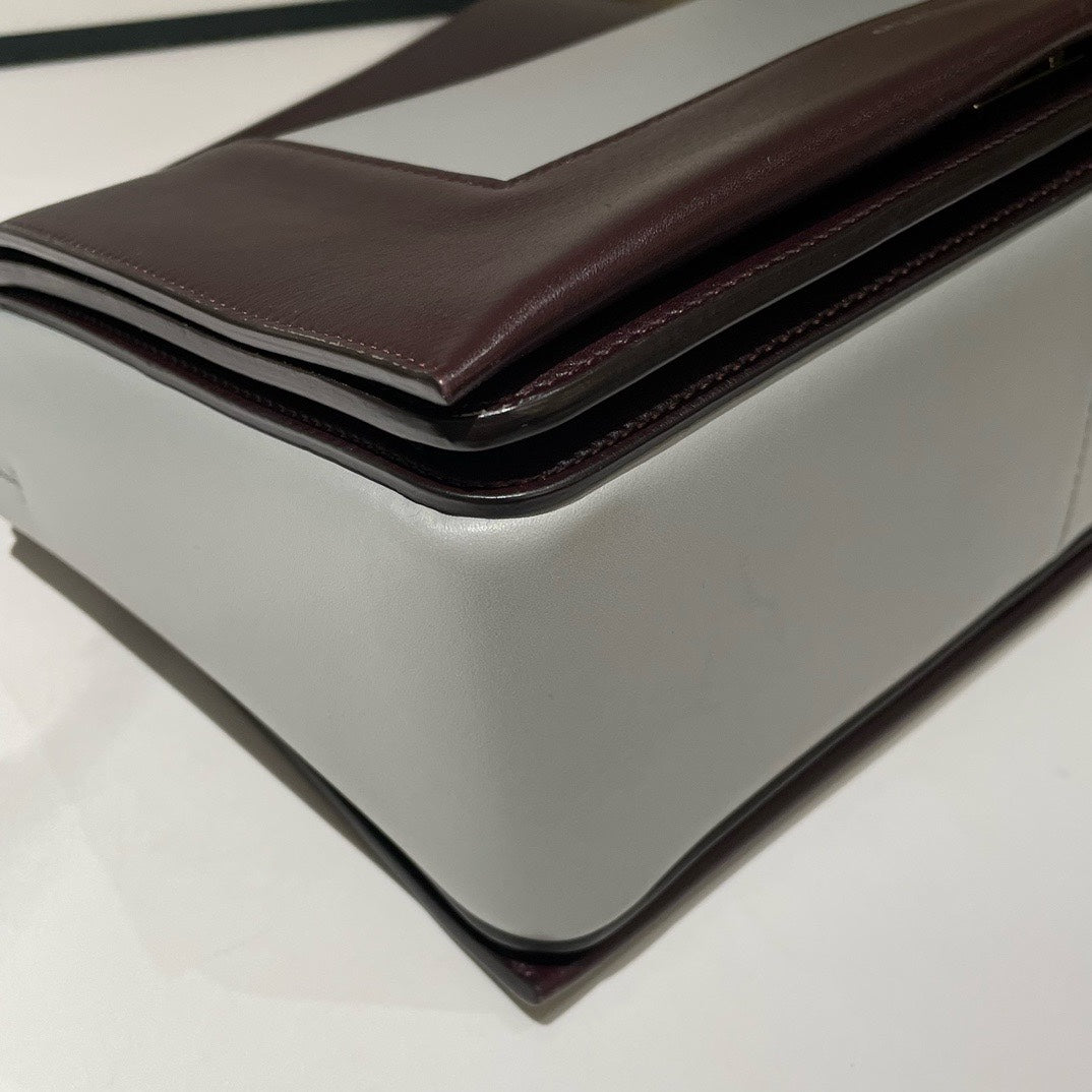 Celineline Frame Bag Brown and Gray Shoulder Bag