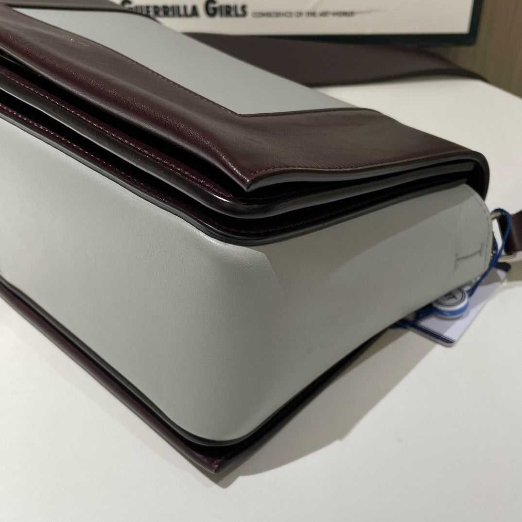 Celineline Frame Bag Brown and Gray Shoulder Bag