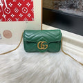Gucci Mini Marmont Green Shoulder Bag with Dust Bag and Box