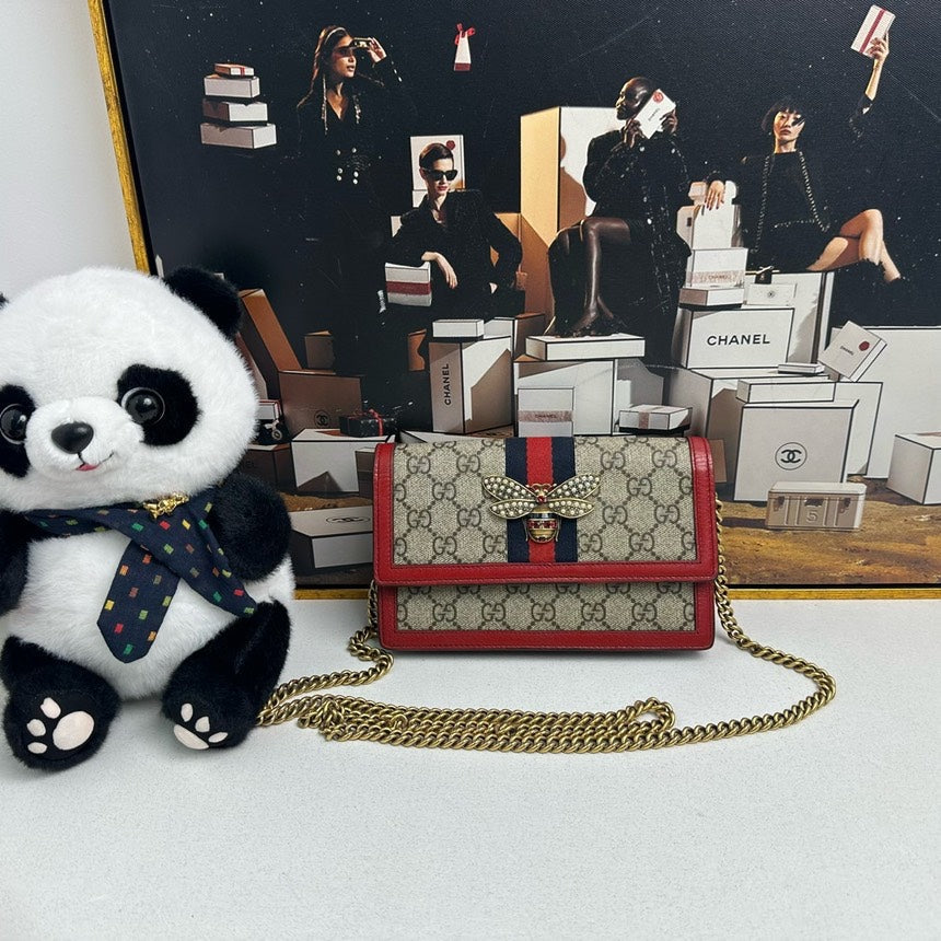 Gucci Ophidia Beige Red Shoulder Bag