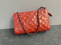 Preloved Chanel Embossed Red Crossbody Bag