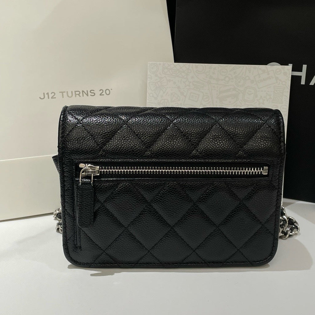 Chanel Wallet On Chain Caviar Leather Black Crossbody Bag