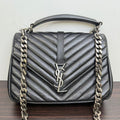 YSL Loulou College Calfskin Black Shoulder Bag B1011