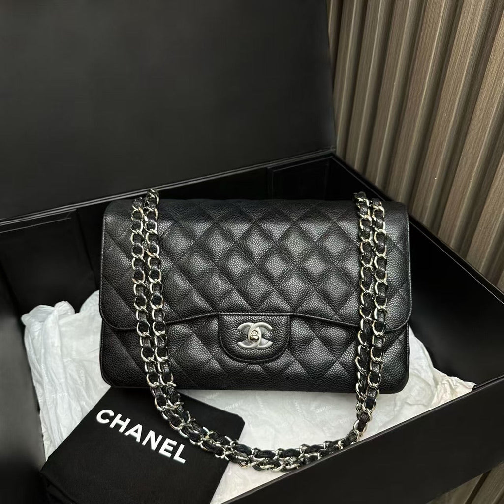 Chanel Classic Flap Black Leather Shoulder Bag
