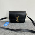 Saint Laurent Monogram Crossbody Bag in Black Leather