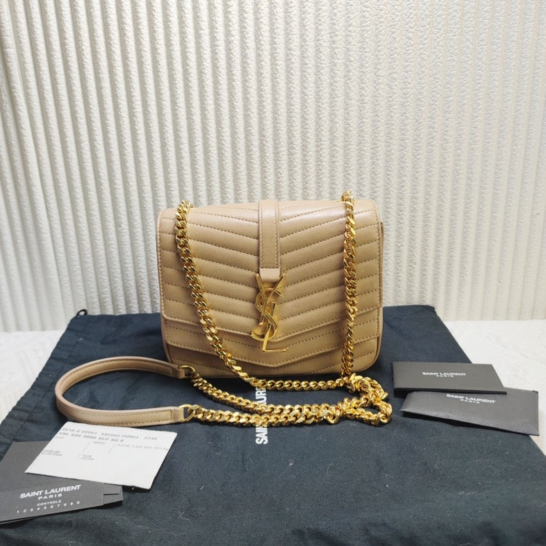 YSL Envelope Bag Beige Shoulder Bag 12185533