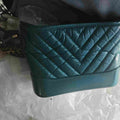 Chanel Chevron Green Shoulder Bag