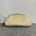 Preloved Chanel Quilted Beige Clutch