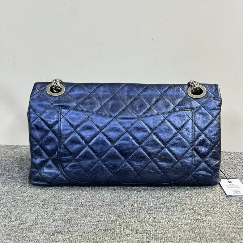 Chanel 2.55 Bag Navy Leather Shoulder Bag