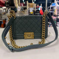 Chanel Le Boy Calfskin Shoulder Bag in Teal