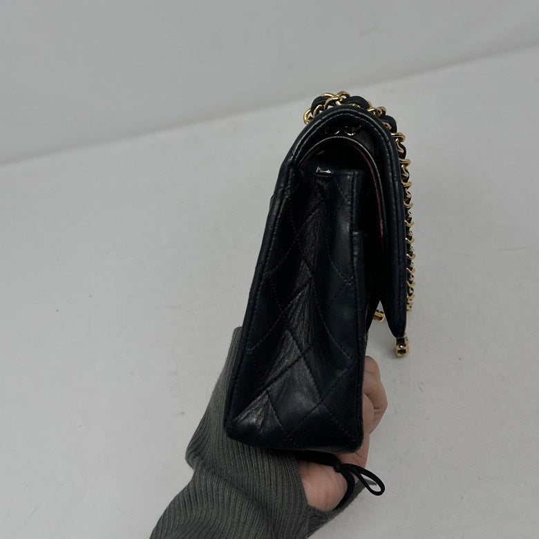 Chanel CF Black Leather Chain Shoulder Bag AF511