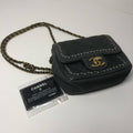 Chanel Mini Classic Flap Grey Shoulder Bag