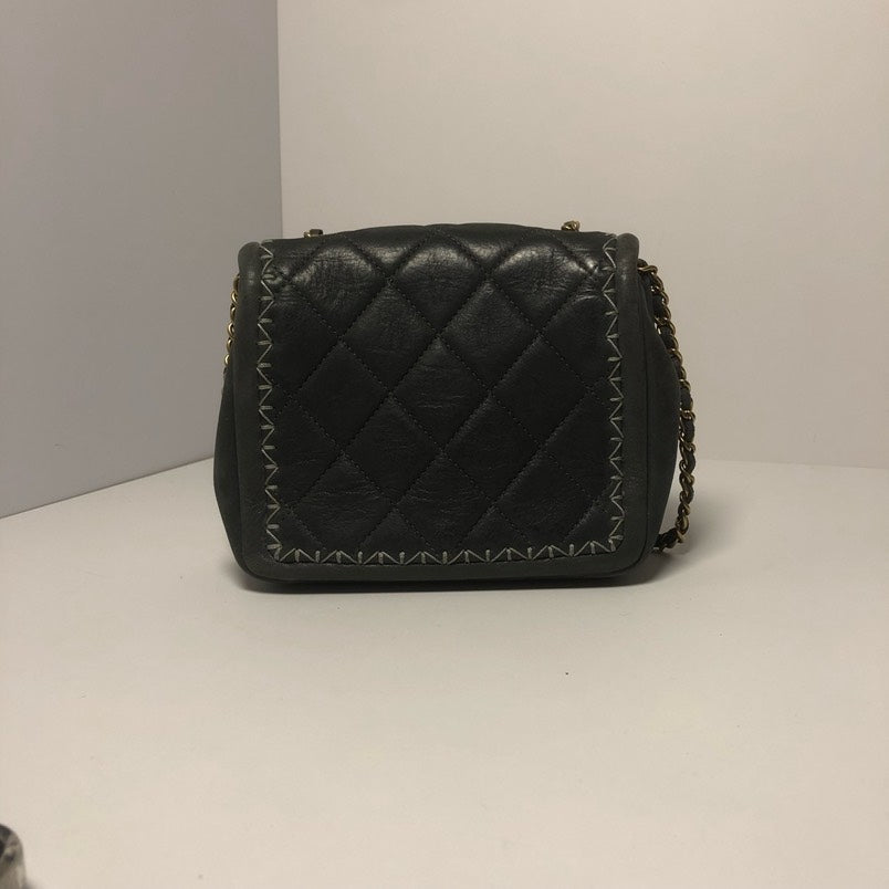 Chanel Mini Classic Flap Grey Shoulder Bag