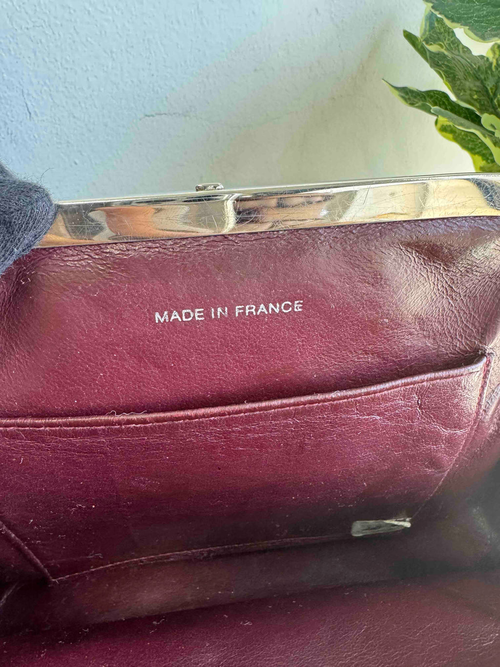 Chanel Vintage Kiss-lock Black Leather Clutch Bag