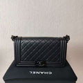 Chanel Leboy Bag 5010102 Black Leather Shoulder Bag