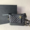 Preloved Chanel Gabrielle Bag Black Quilted Crossbody Bag 5010205