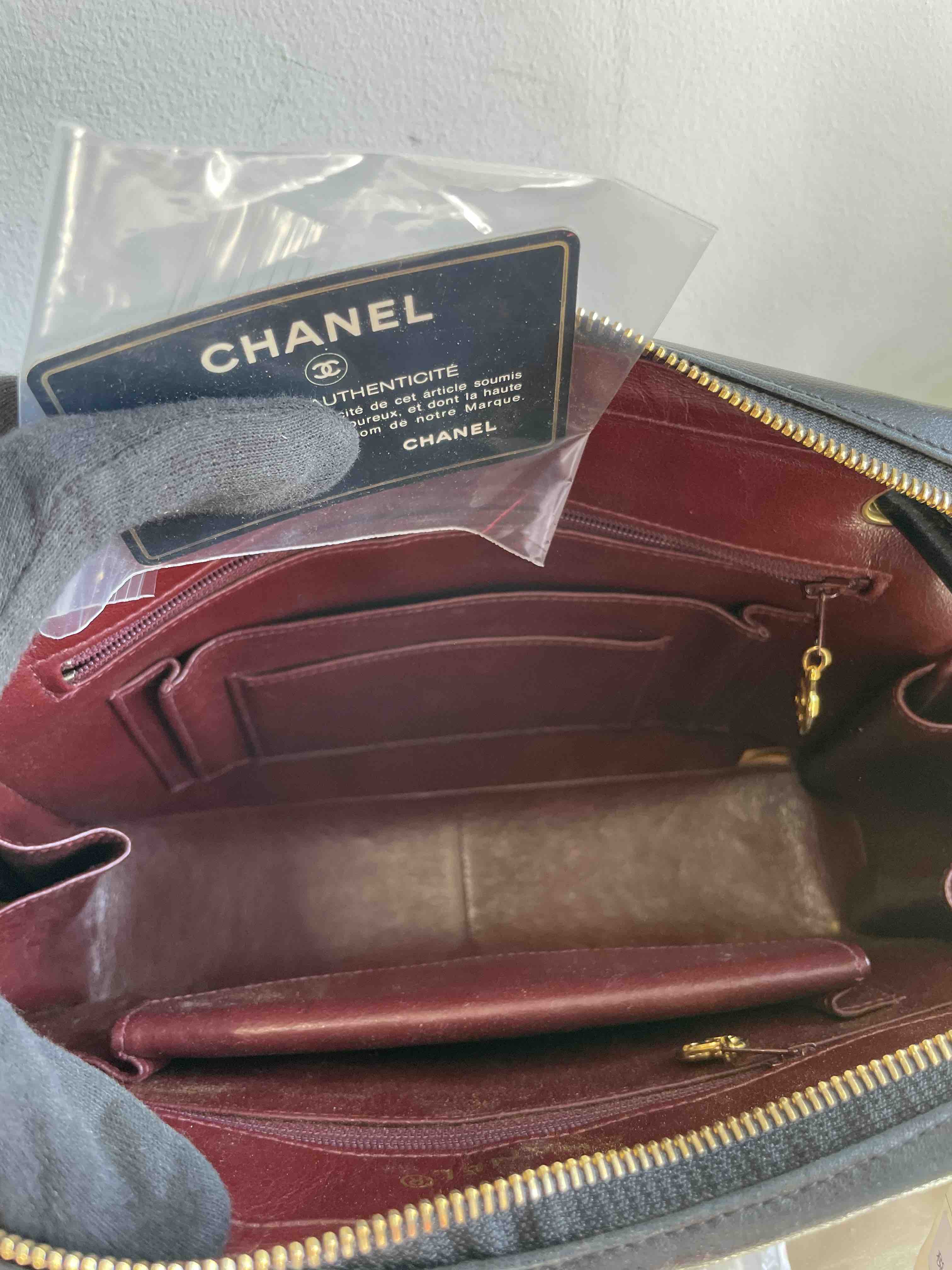 Chanel Quilted Chevron Black Shoulder Bag