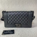 Chanel Le Boy Bag H5012501 Quilted Black Leather Shoulder Bag