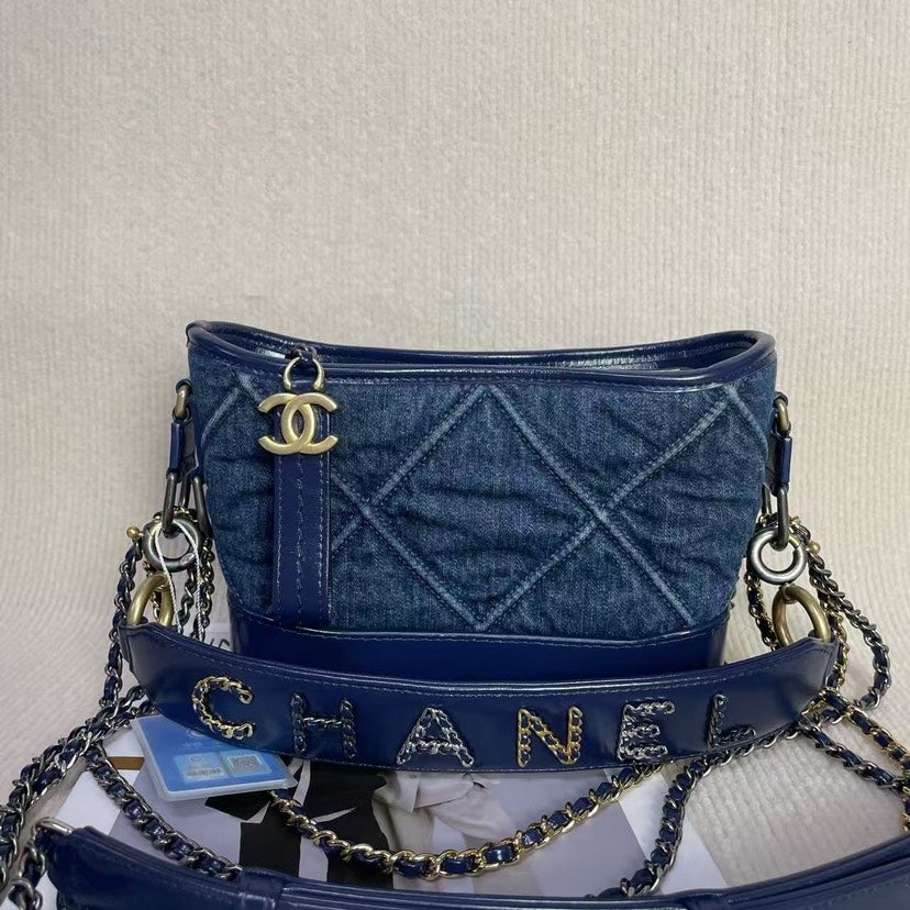 Chanel Gabrielle Bag 5020210 Navy Denim Shoulder Bag