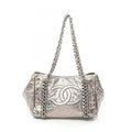 CHANEL SiLouis Vuittoner Leather Chain Tote Bag with SiLouis Vuittoner Hardware - Luxury Line Shoulder Bag
