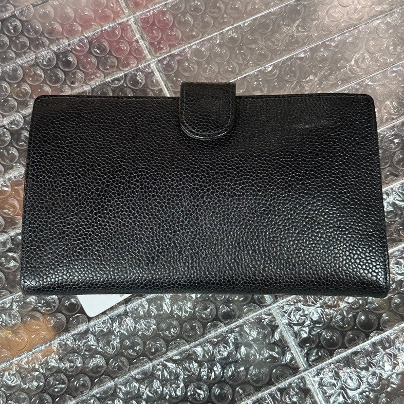 Chanel Classic Black Leather Wallet - Pre-loved Designer Handbag
