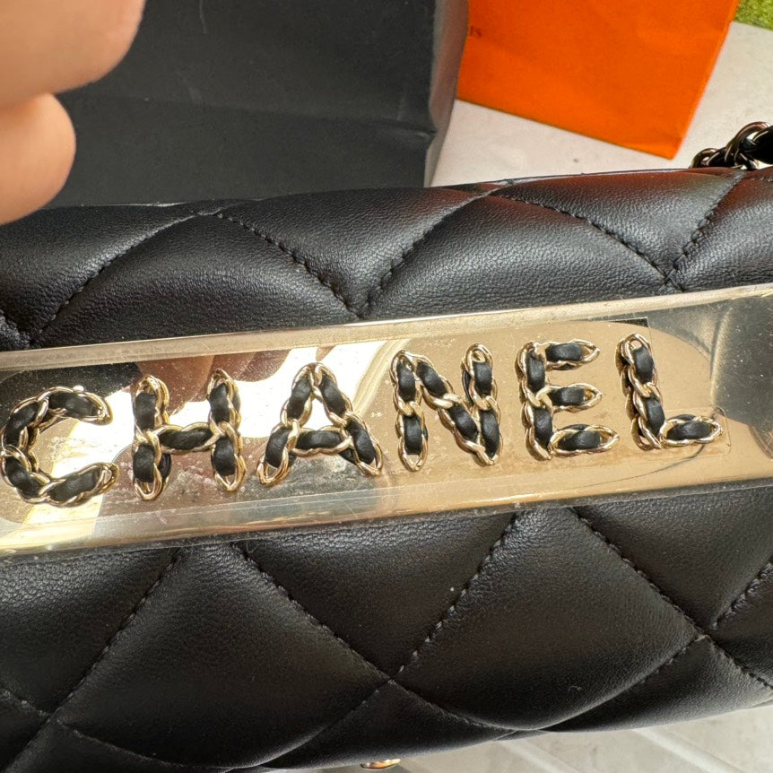 Pre-LOVED BIG DISCOUNT ÃƒÂ°Ã…Â¸Ã‚Â©Ã‚Â· Chanel Classic Black Quilted Leather Satchel Bag