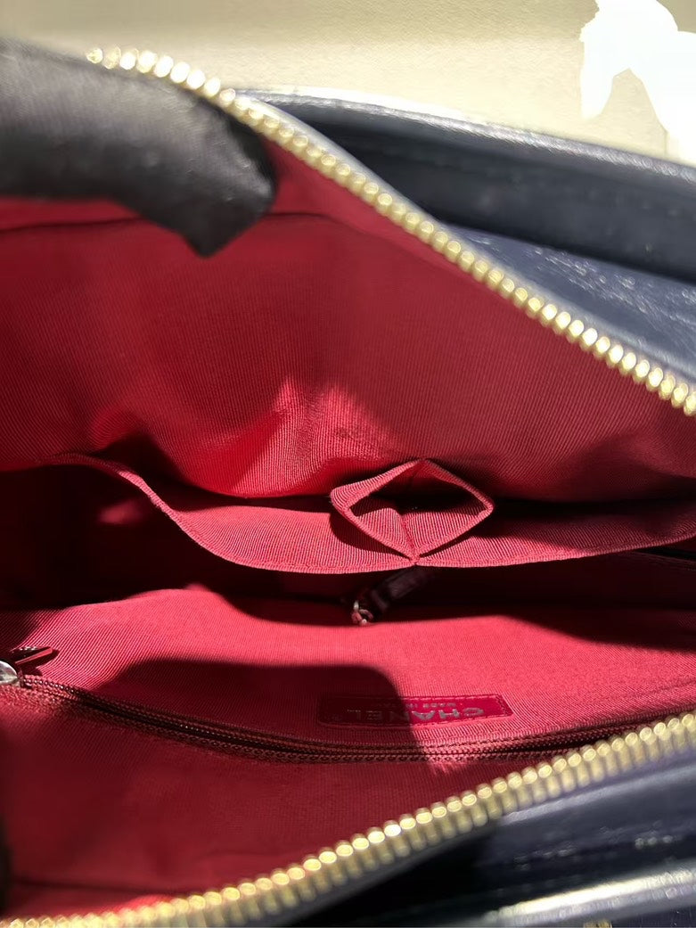 CHANEL Gabrielle Black Leather Shoulder Bag