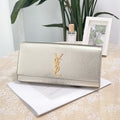 Pre-loved YSL SiLouis Vuittoner Metallic Leather Clutch Bag