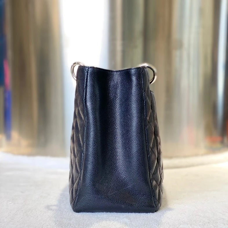 Chanel GST Tote Black Leather Shoulder Bag 0503