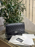 Chanel Jumbo Quilted Black Leather Shoulder Bag