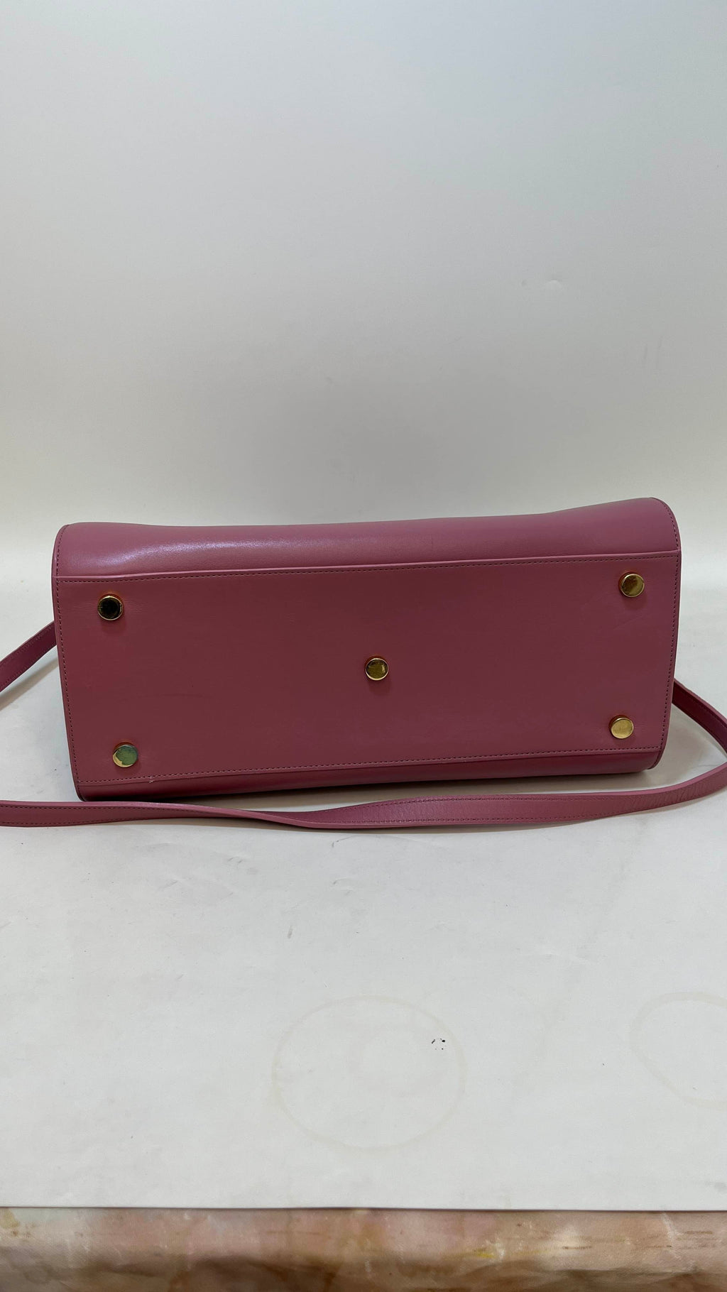 Saint Laurent Classic Sac De Jour Pink Leather Tote Bag