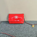 Chanel Vintage Patent Leather Red Crossbody Bag Preloved MY3-8