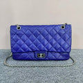 Chanel 2.55 Shoulder Bag Purple Quilted Leather