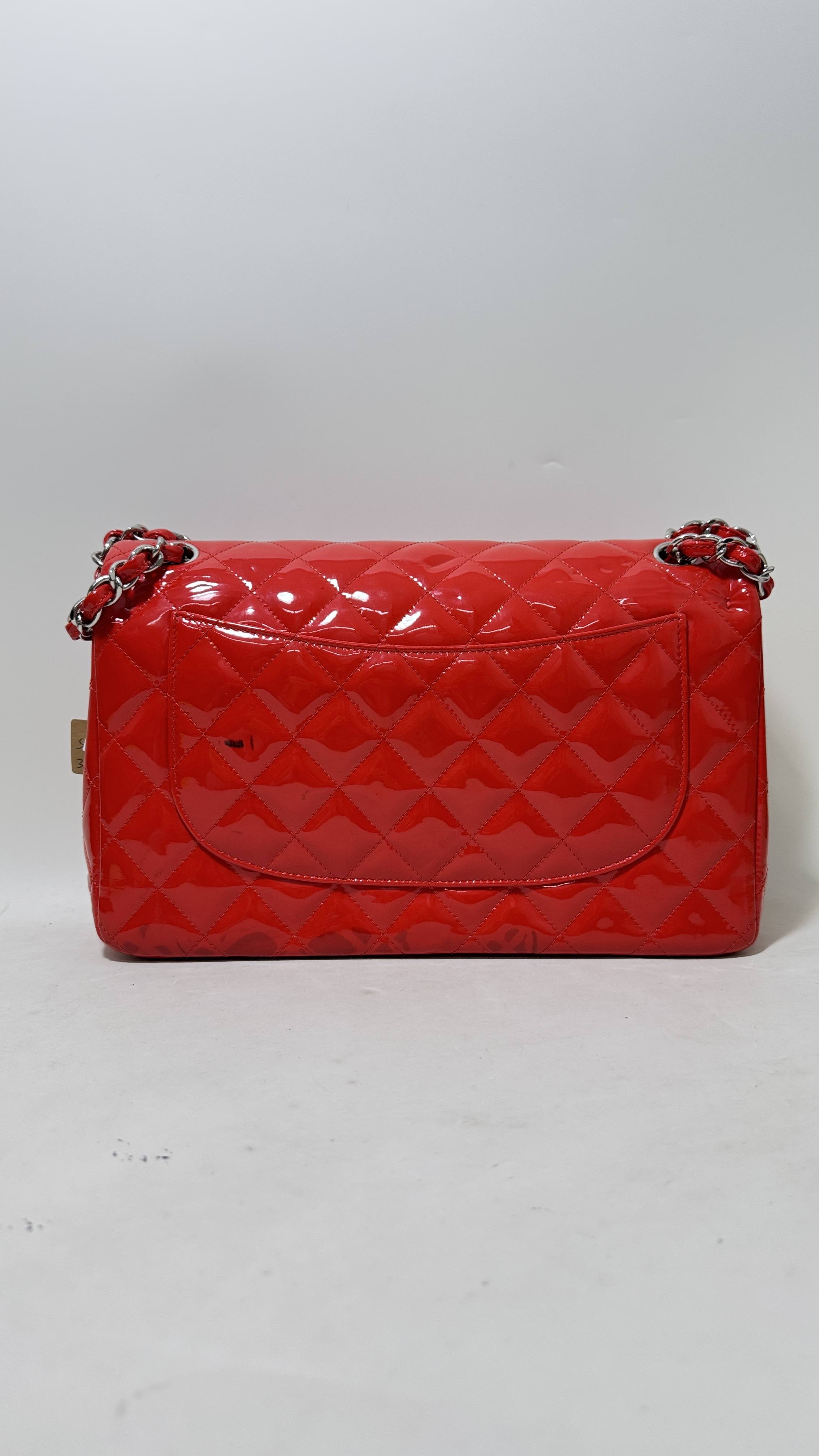 Chanel Flap Patent Leather Bag in Red - Shoulder Bag