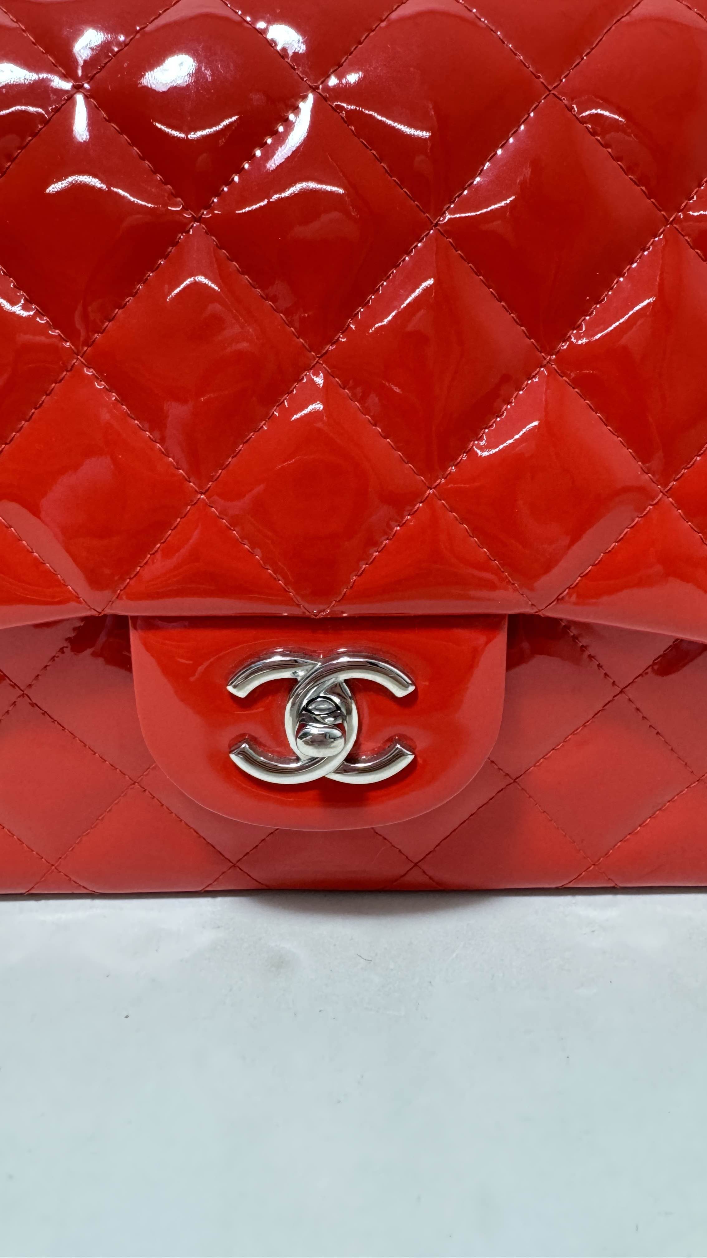 Chanel Flap Patent Leather Bag in Red - Shoulder Bag
