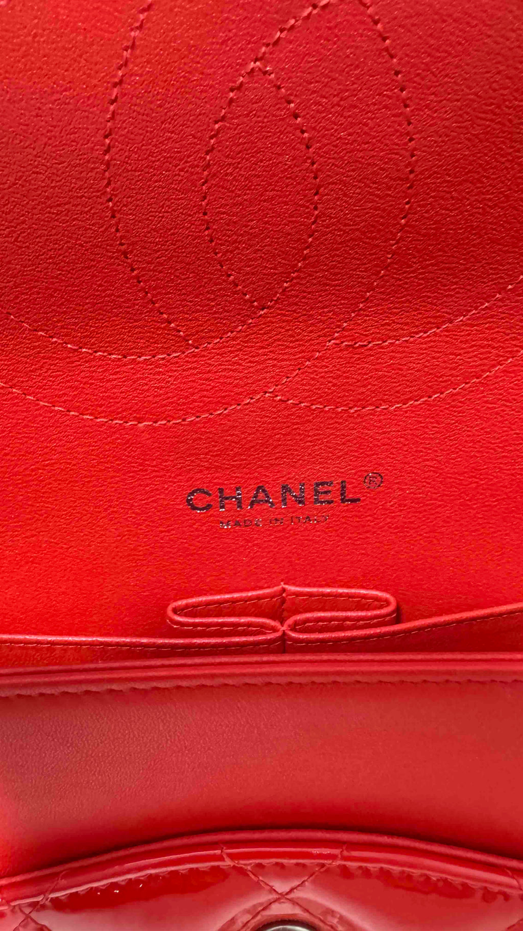 Chanel Flap Patent Leather Bag in Red - Shoulder Bag