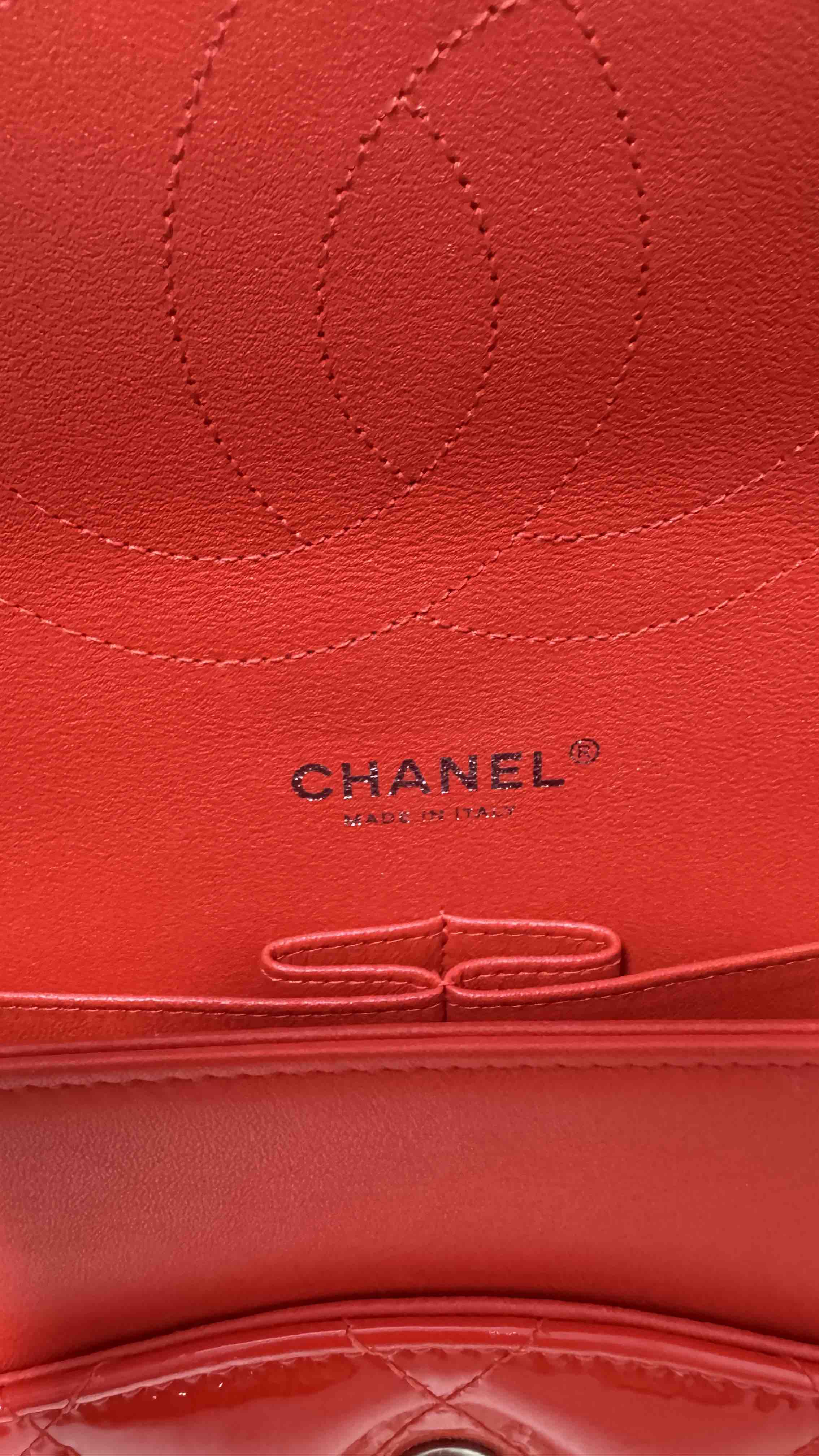 Chanel Flap Patent Leather Bag in Red - Shoulder Bag