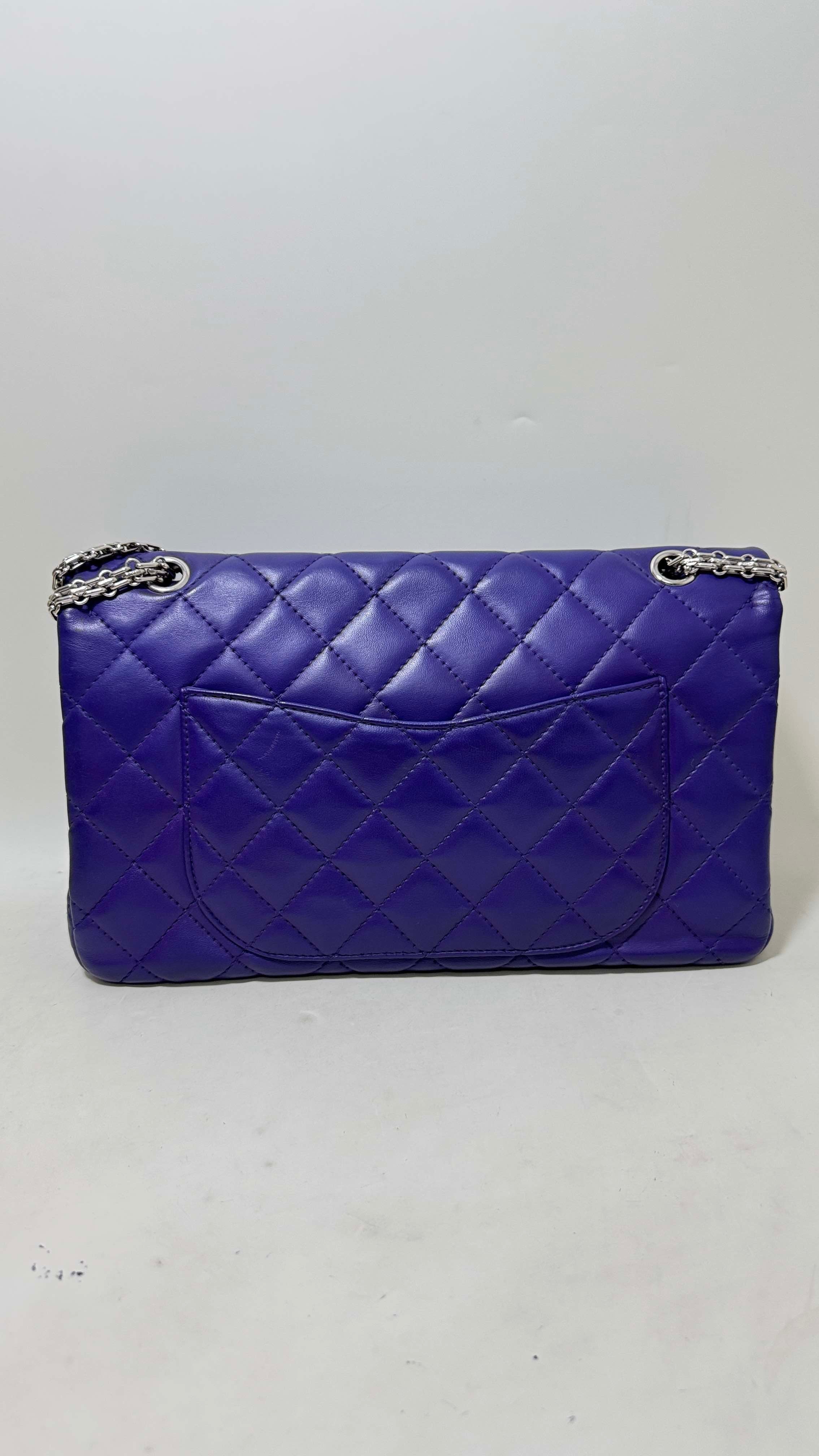 Chanel 2.55 Bag Purple Quilted Leather Shoulder Bag