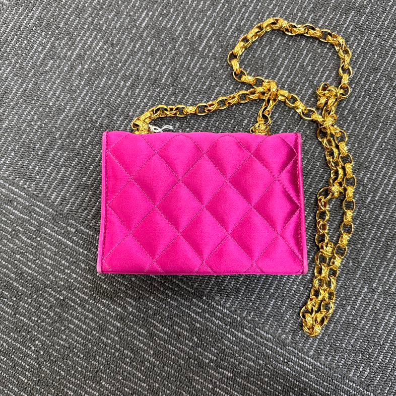Chanel Camellia Pink Quilted Shoulder Bag