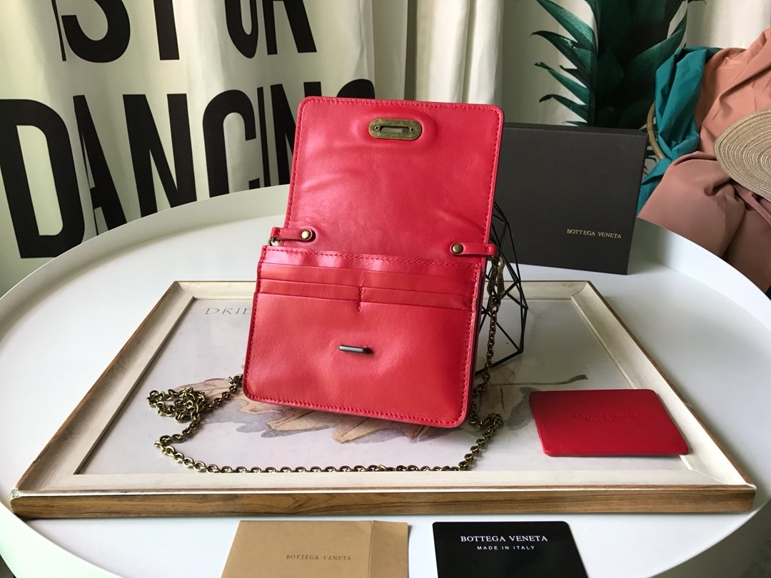 Bottega Veneta Crossbody Red, For Women, Bags 6.9in/17.5cm