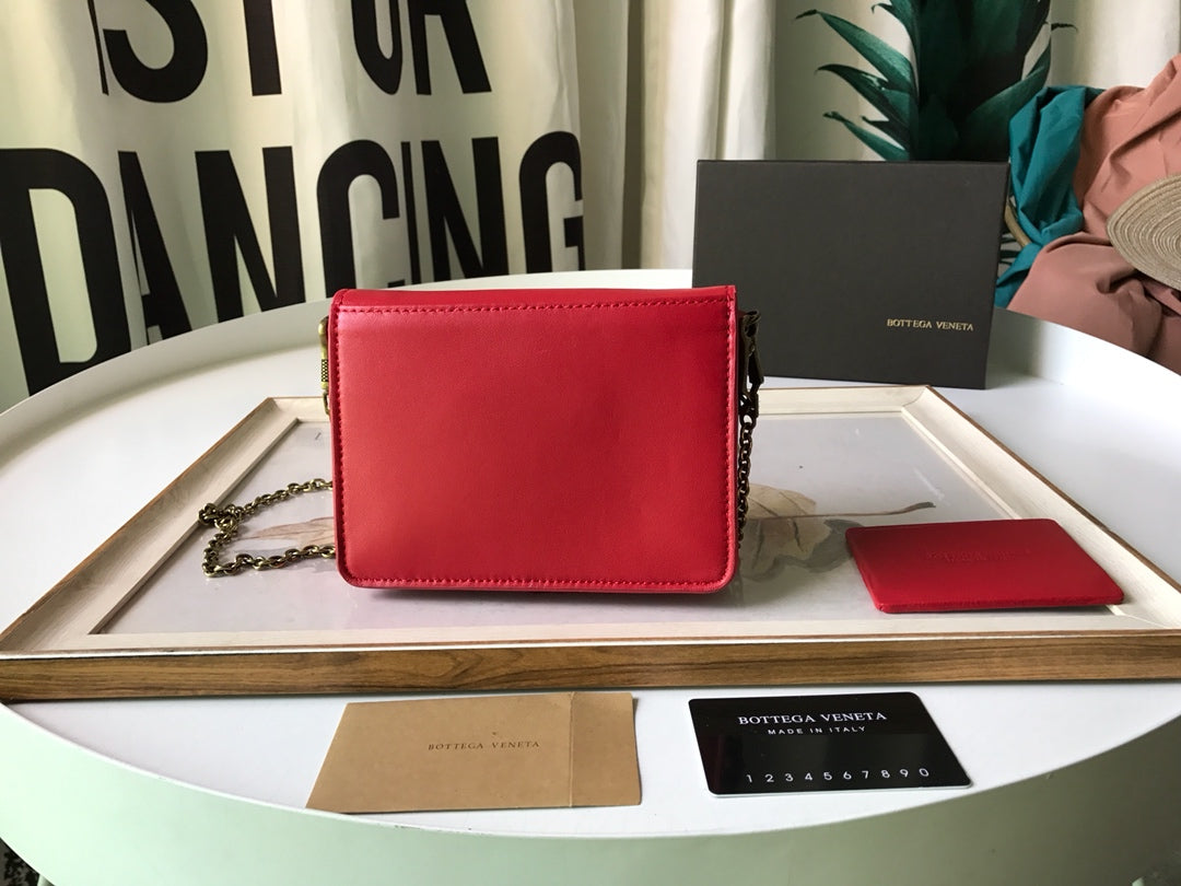 Bottega Veneta Crossbody Red, For Women, Bags 6.9in/17.5cm